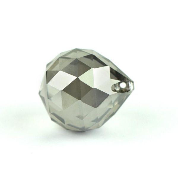 

15mm-40mm smoke gray crystal glass ball faceted gazing sphere prisms hanging suncatcher home wedding decor chandelier