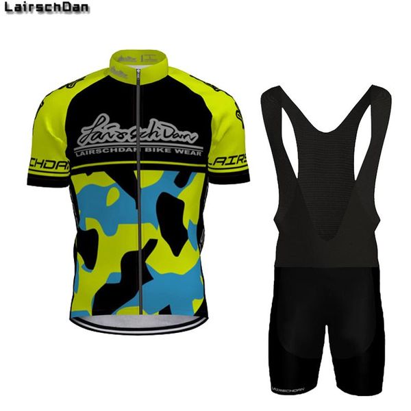 

lairschdan camouflage green cycling jersey set summer bicycle clothing kit ropa ciclista mtb bike clothes racing sets, Black;blue
