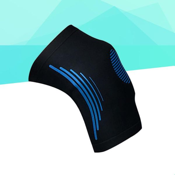 

anti knee brace sleeve protector support for running hiking outdoor sports activities - size (black and blue) elbow & pads, Black;gray