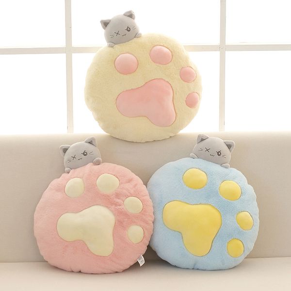 

cute cat claw window cushion rice cat pillow plush toy winter bedroom home tatami butt mat