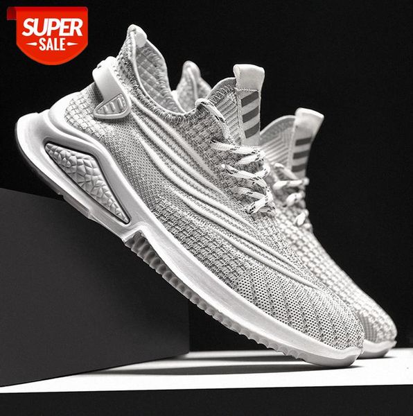 

men's shoes flying woven casual sports korean style lace-up low-#g70n