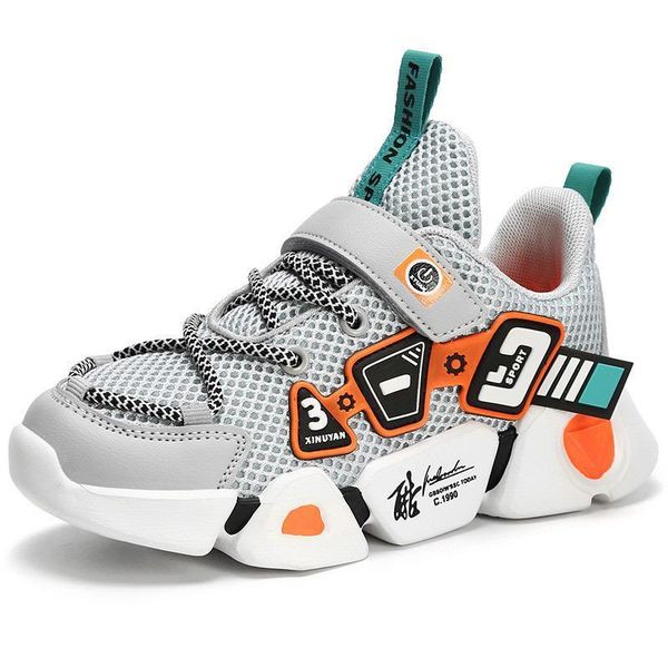 

athletic & outdoor children's fashion net surface sports shoes soft bottom breathable boys running students casual, Black