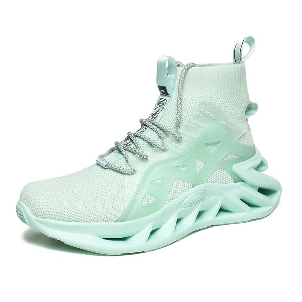 

china brand light green running shoes for men breathable mesh designer sneakers jogging walking athletics trainer sports