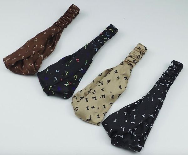 

headband head scarves for women v silk cross hair band with elastic 4 colors turban bandnas headbands, Silver