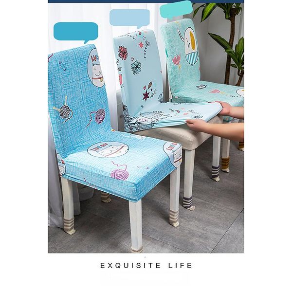 

chair covers 1/2/4/6pcs floral kitchen printed cover dining seat for banquet wedding elastic