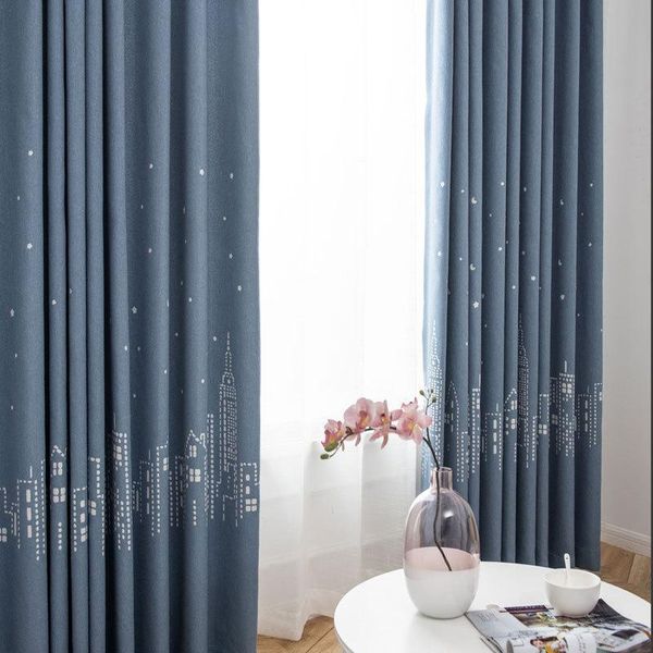 

imitation cotton jacquard fashion minimalist living room bedroom curtains blackout curtain & drapes