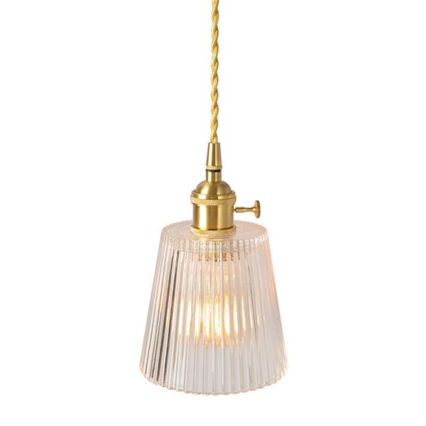 

pendant lamps led small chandelier nordic simple pure copper crystal restaurant fashion bar table bedside study glass