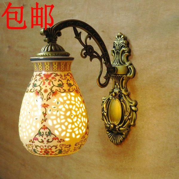 

wall lamp chinese style ceramic ofhead vintage lamps lights living room dining bathroom