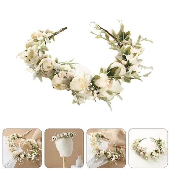 

decorative flowers & wreaths wedding hair wreath bride flower headband crown beach accessory