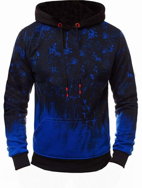 

men graphic print drawstring hoodie e7sd#, Black