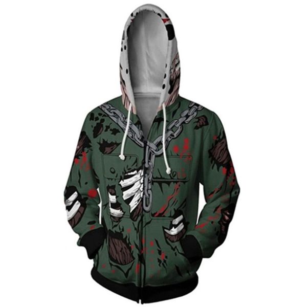 

popular classic movie friday 13th sweater halloween horror series 3d digital print hoodie, Black