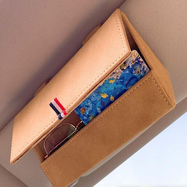 

car organizer glasses holder magnetic sun visor case storage box sunshade for