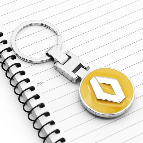 

keychains 1pcs metal 3d car keychain with double-sided logo accessories for renault- megane koleos clio kadjar captur talisman scenic, Silver