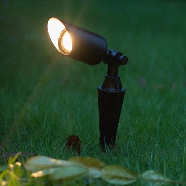 

aluminium black ip65 gu10 spot light led garden landscape tree spike lawn lamps
