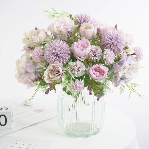 

decorative flowers & wreaths 7 artificial peonies bouquet home office simulation decoration party silk cloth wedding