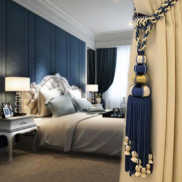 

pair curtain tieback europe straps hanging ball spike tassle accessories rope tie buckle tape back m575 other home decor