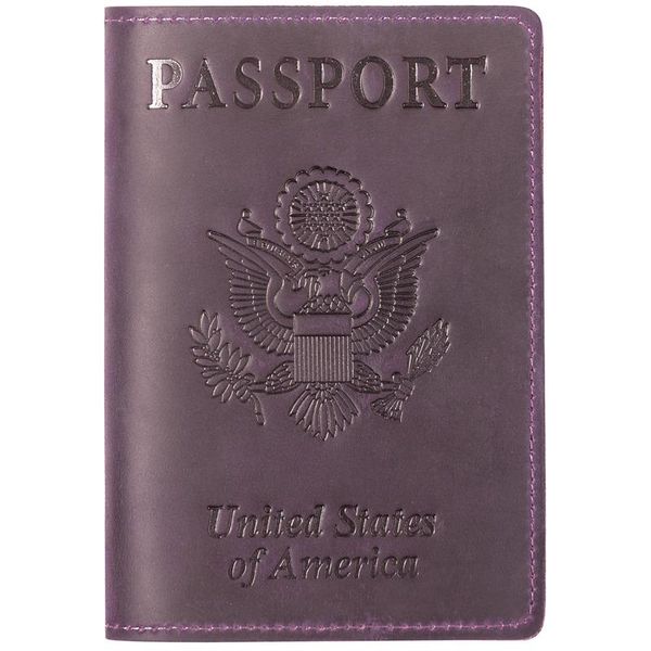 

card holders genuine leather us passport cover vintage cow holder case for men & women travel wallet gift, Brown;gray