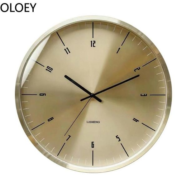 

wall clocks modern nordic metal large clock gold watch home dceor living room bedroom luxury digital office kitchen