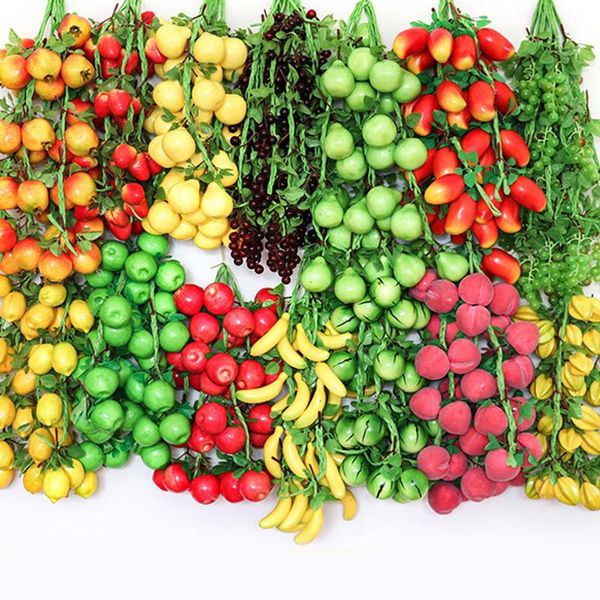 

party decoration artificial simulation food vegetables fake apples oranges fruit pography props for room home christmas wall decor