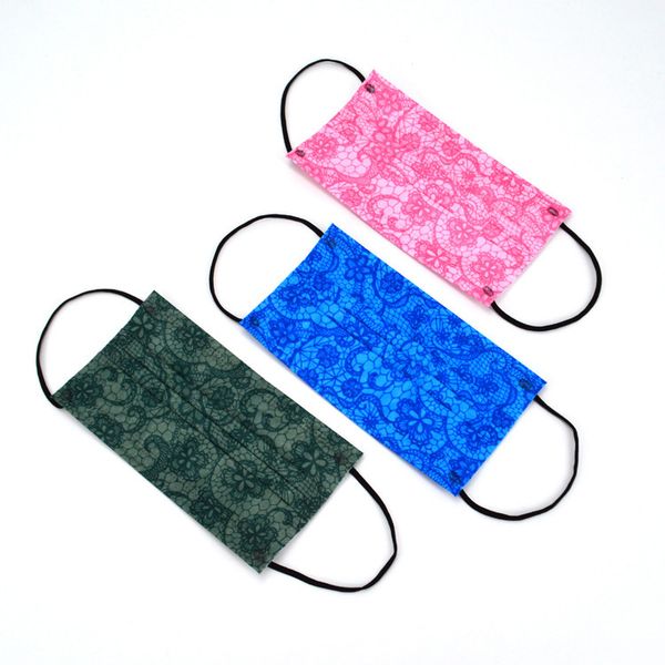 

lace disposable mask printing trendy spring and summer three-layer dust-proof incding melt blown cloth can be customized