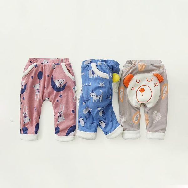 

trousers infant pants winter plus velvet pp, Blue
