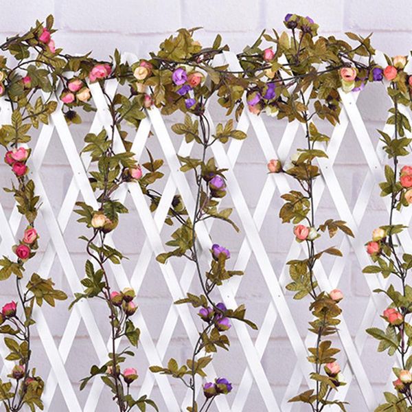 

decorative flowers & wreaths luanqi 2.2m 42 head artificial flower silk rose leaf garland vine ivy wedding garden christmas halloween decor