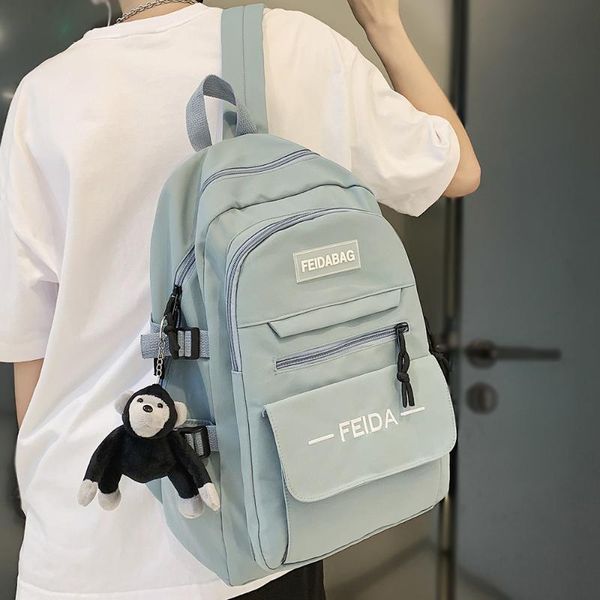 

backpack female lapmen school bag girl student boy women embroidery male nylon lady waterproof book travel cool