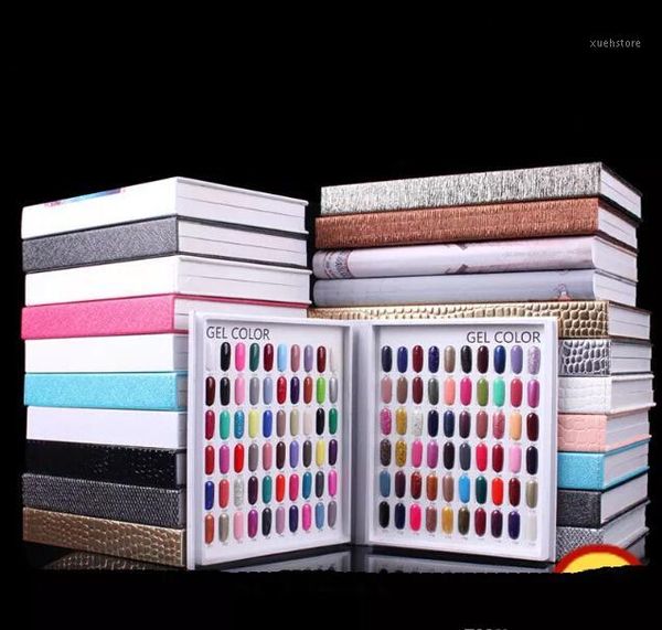 

professional model 216 colors nail gel polish color display card book dedicated chart art tools with 226 false nail1