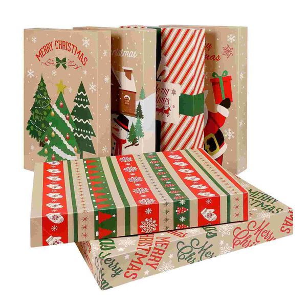 

gift wrap pretyzoom 6pcs christmas shirt boxes kraft paper packaging sweater socks scarf packing supplies
