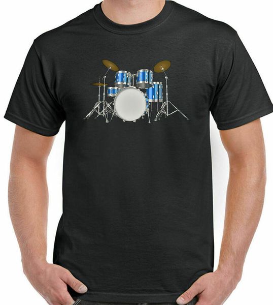 

drums set men's t-shirt drums rock band keith moon stick coloured, White;black