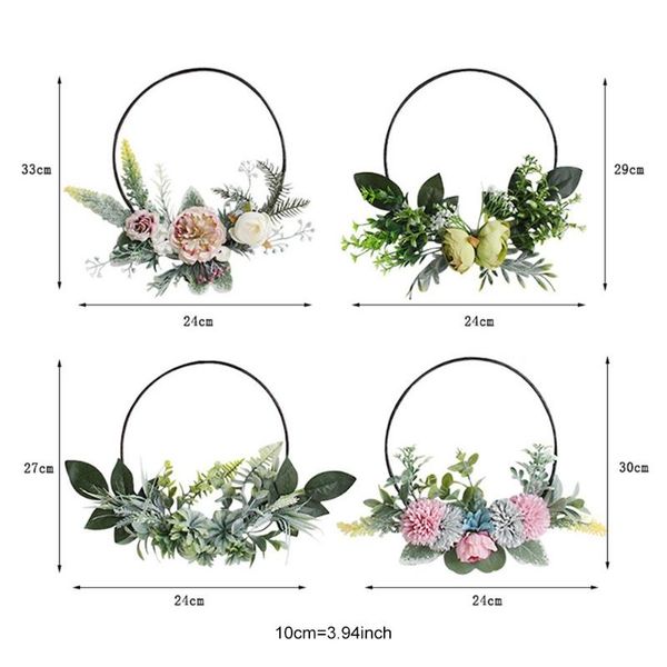 

decorative flowers & wreaths e8bd flower wreath handmade floral artificial spring garland for front door wall wedding party farmhouse home d