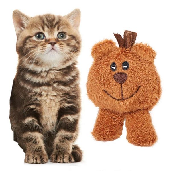 

cat catnip toys funny interactive plush toy kitten chewing vocal thumb bite mint for cats doll drop