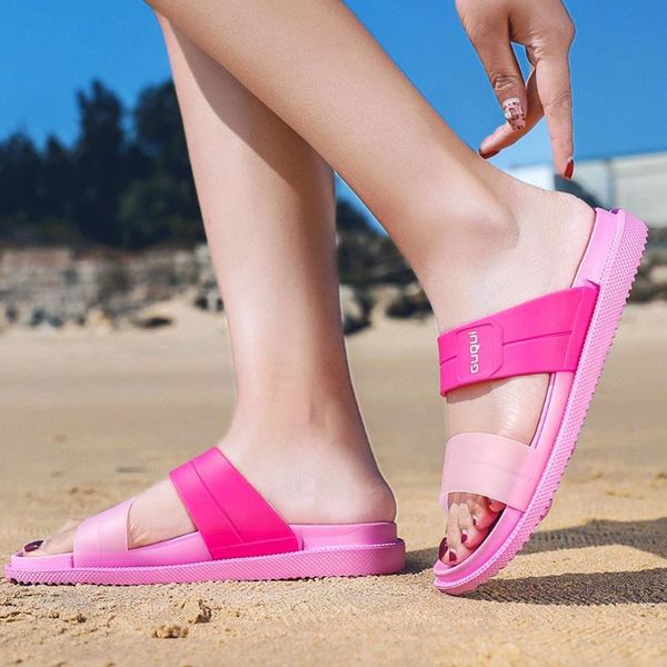 

slippers sagace women ladies sports slipper summer couple slides thick beach female outside slide on casual, Black