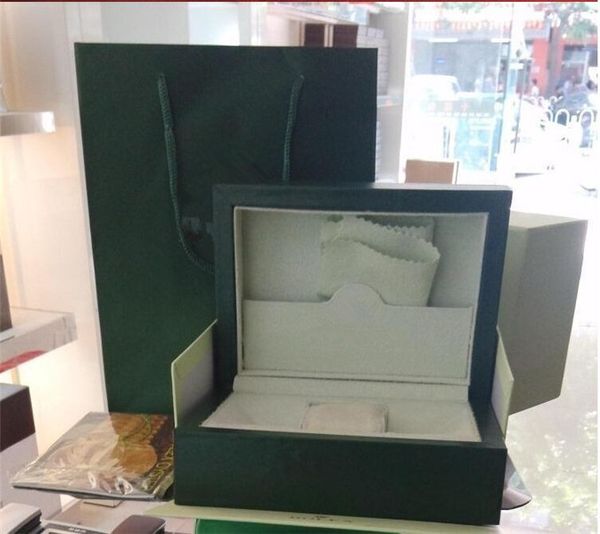 

luxury watch green box papers gift watches boxes leather bag card for rol watch box rr, Black;blue
