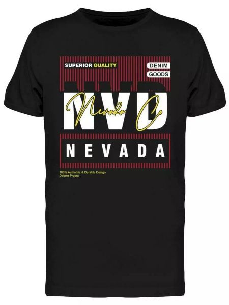

Nevada N V U Tee Men's -Image by Shutterstock, White;black