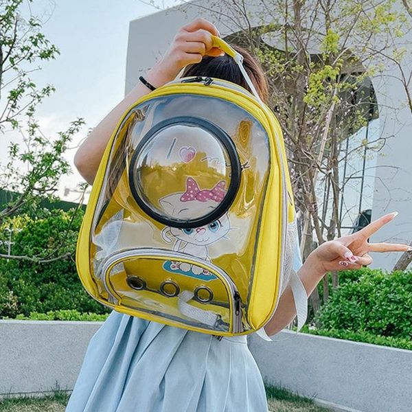 

pet travel bag carrier backpack hard-sided cat/dog bubble small space knapsack