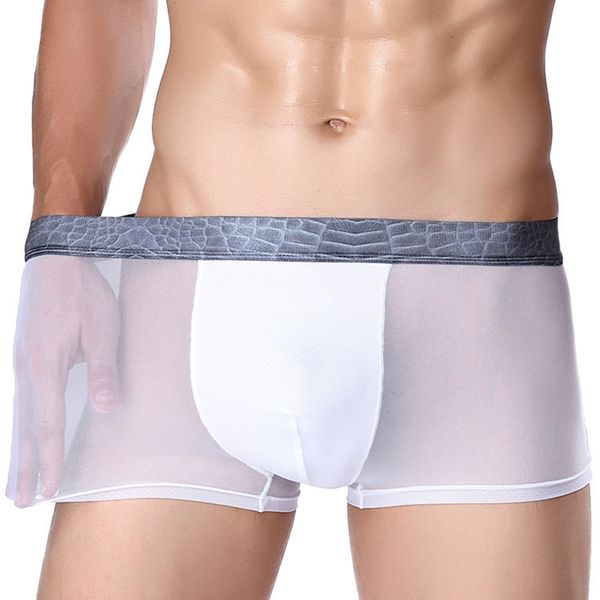 

men's mesh and breathable boxers 3d fun boxers, Black;white