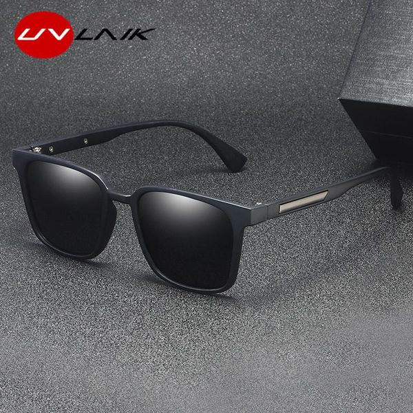 

outdoor eyewear uvlaik vintage square polarized sunglasses men plastic male sun glasses women black sport shades uv400 sunshade mirror