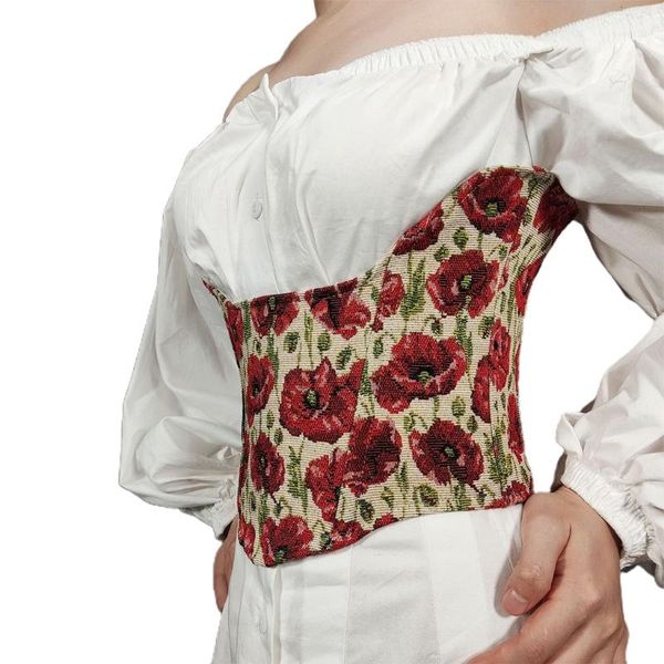 

belts shaping girdles woman corset for women to wear out waist clips dresses oil painting push up bustier top, Black;brown