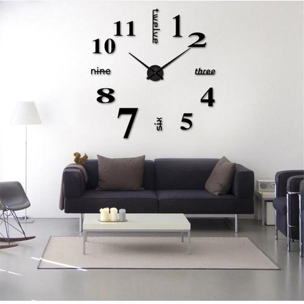 

creative wall clock acrylic home decoration diy sticker simple style clocks