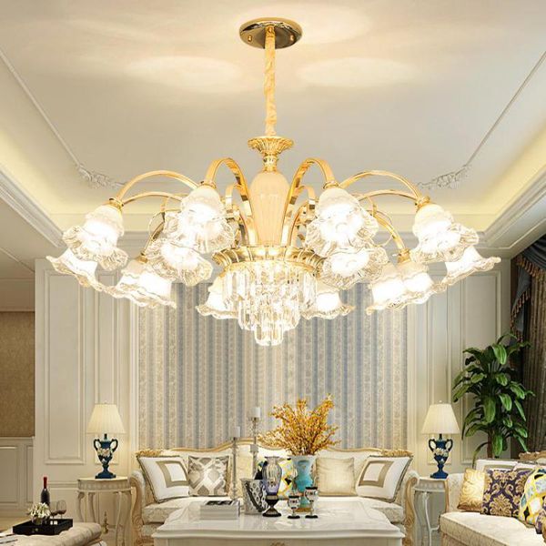 

chandeliers large pendant gold chandelier led ceiling fixture indoor lighting luxury living room crystal lustre dining lamps