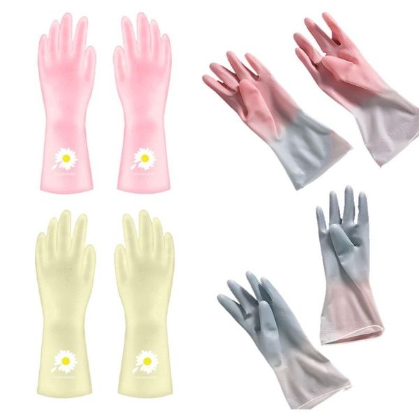 

disposable gloves 4pairs protective washing clothes cleaning household tools rubber dishwashing kitchen