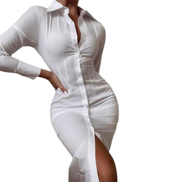

casual dresses 2021 summer shirt dress stripe print single-breasted elegant slim waist tied lapel for party streetwear lady roupas, Black;gray
