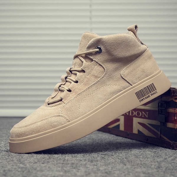 

y02 men's board sho casual autumn and winter medium high lace up anti veet leather youth psh warm sports cotton