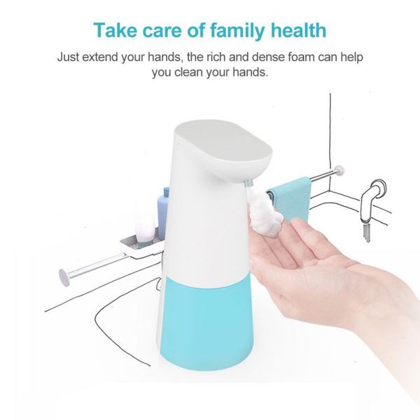 

liquid soap dispenser ipx3 waterproof infrared sensing automatic 250ml induction foam for bathroom kitchen el