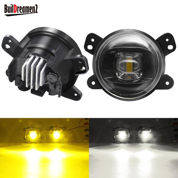 

other lighting system 2 pieces 30w 8000lm led fog light car front lamp yellow white 12v for 300 pt cruiser