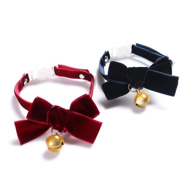 

cute cat collar breakaway kitten collars for cats with bell puppy bow tie adjustable kittens necklace necktie dog & leashes