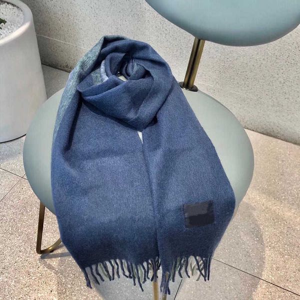 

luxury women's cashmere scarf with tassel lady fall winter long warm female shawls thick, Blue;gray