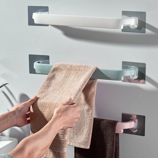 

towel racks punch-bathroom rack slipper holder wall mounted hanger kitchen wipes hanging household sundries organizer