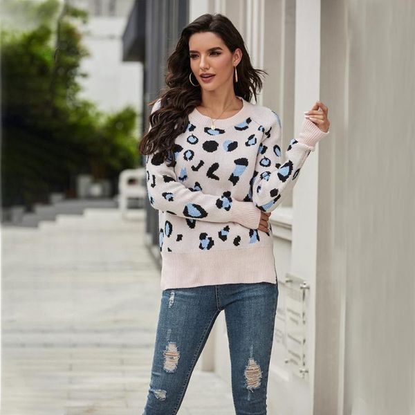 

ethnic clothing sweater women 2021 autumn winter casual light cooked style dot pattern print loose long sleeve femme knitted clothes tempera, Red
